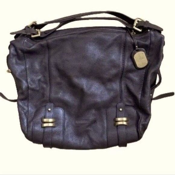 Vintage BCBGMAXAZRIABrown Real Heavy Leather Shoulder Handbag Purse